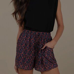 Lulus Blossom Dark Blue Rose Floral Shorts